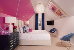 hot pink bedroom