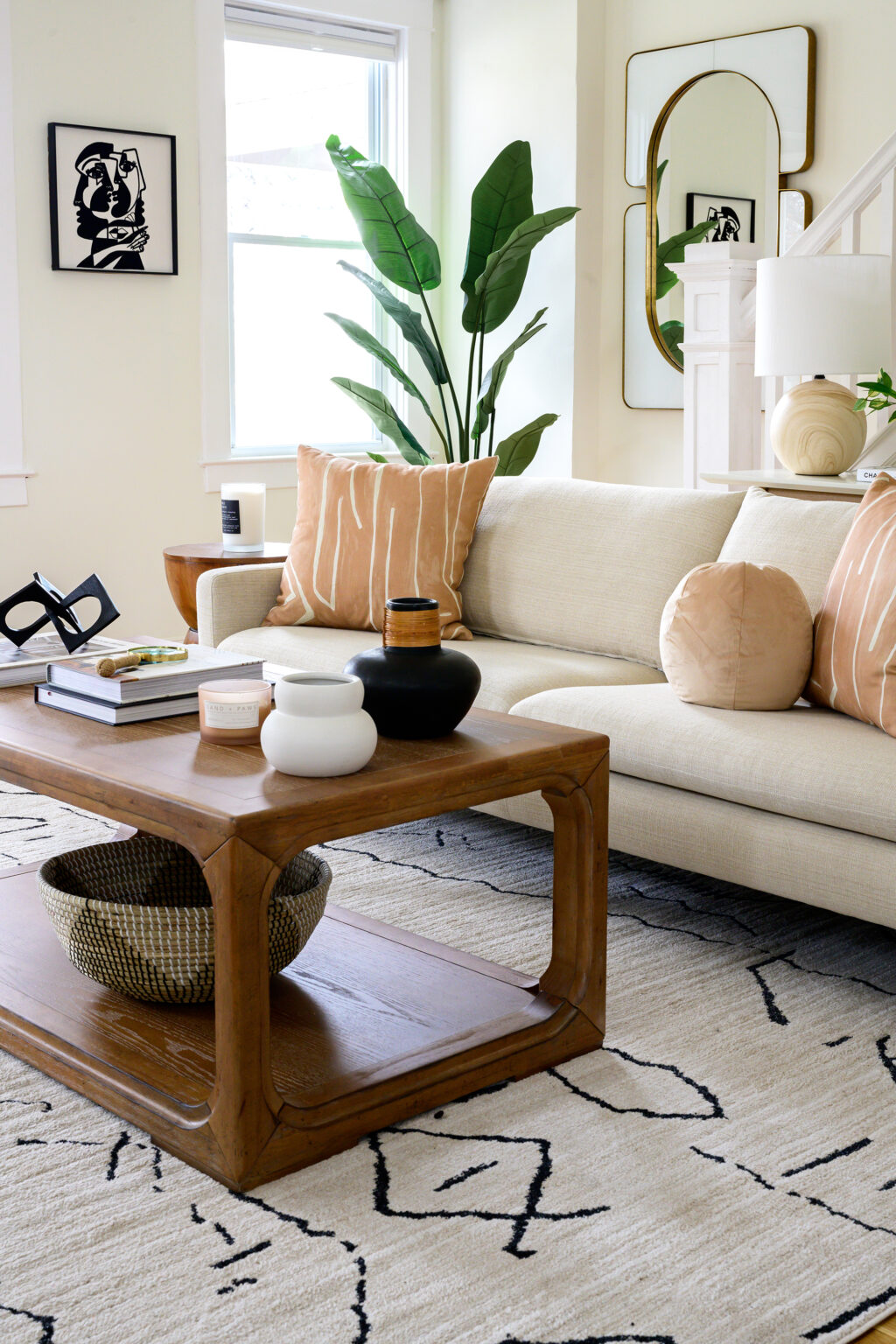 Mocha Mousse living room highlight from Pantone with Valerie Ruddy Designs - Decorating Den Interiors.