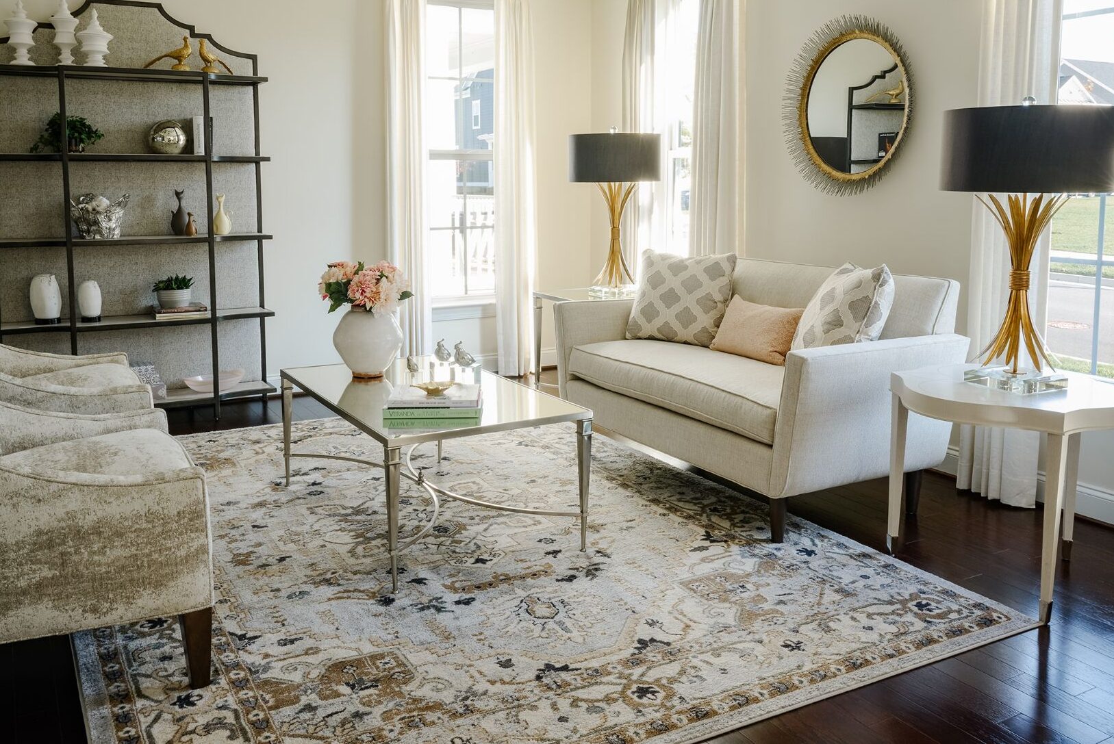Custom floor coverings from rugs to unique floor options with professional interior design help by Valerie Ruddy.