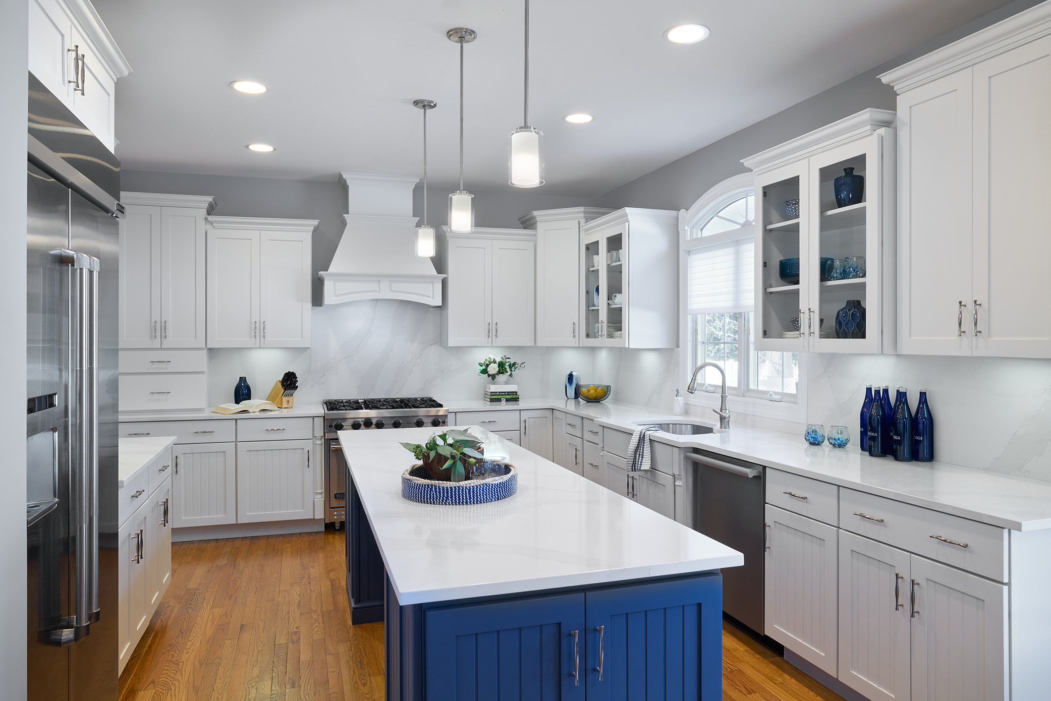 Blue Contemporary Family Kitchen Refresh