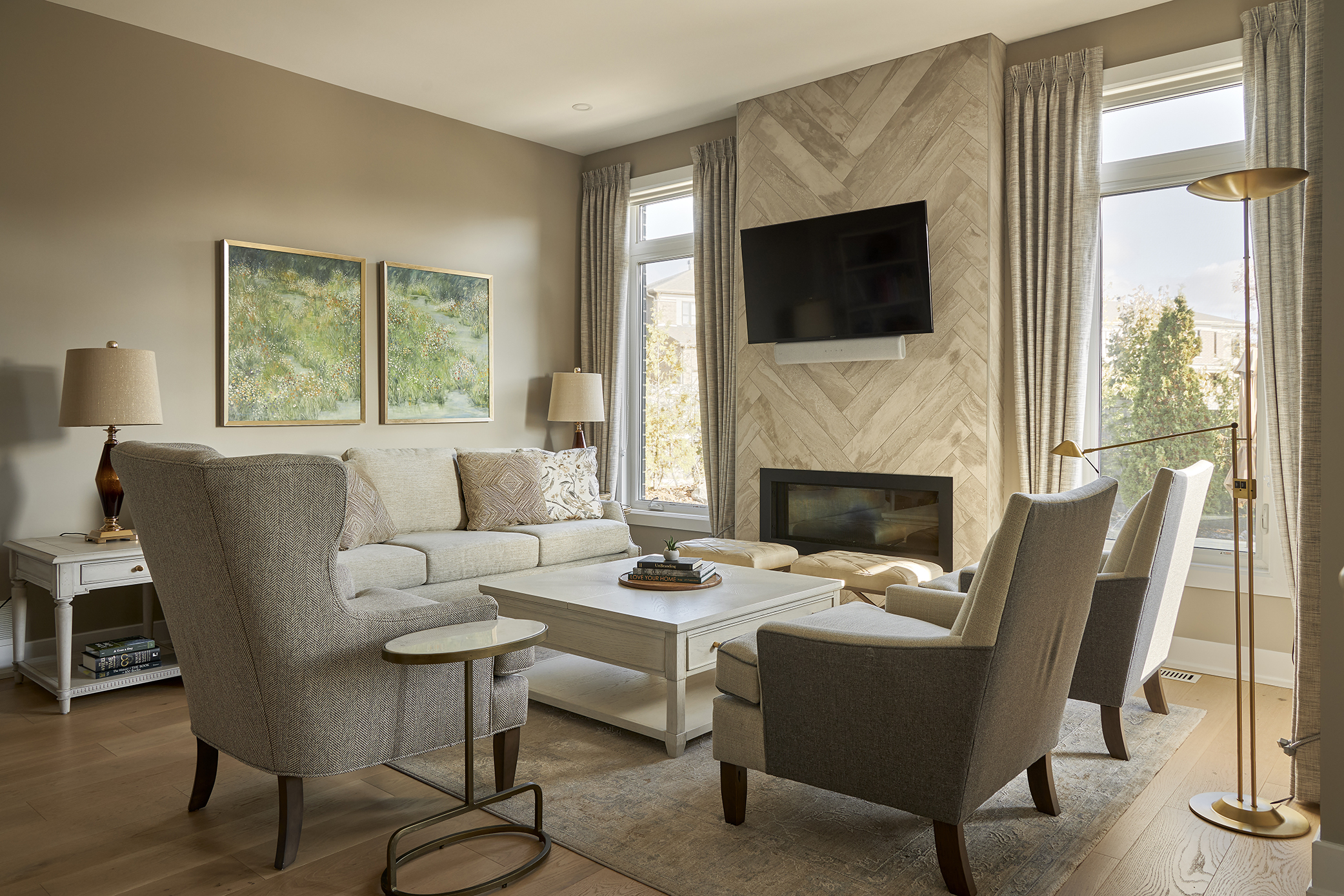 Valerie Ruddy living room interior design project in West Orange.