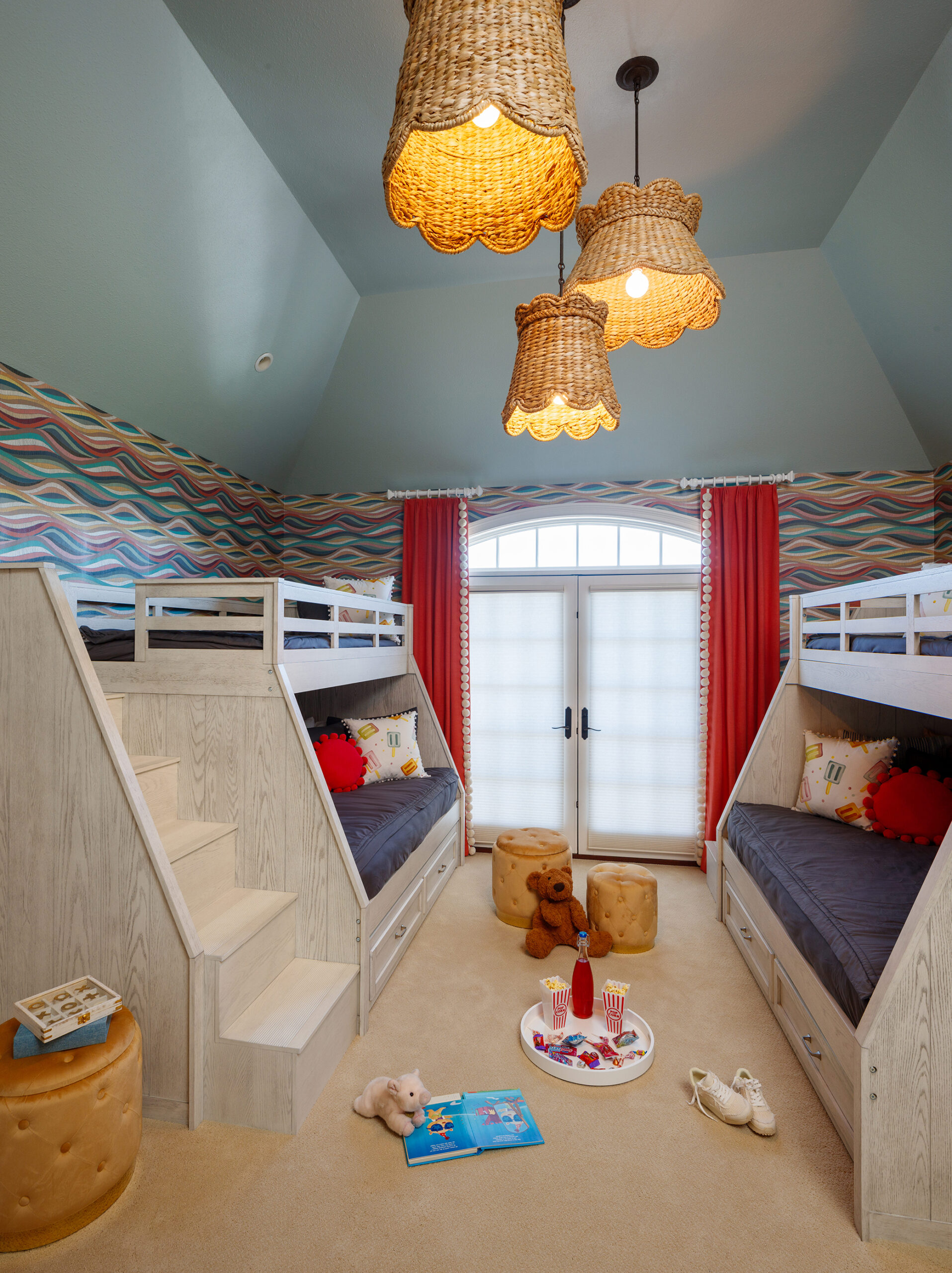 Children's bedroom in grandparent's home eclectic interior design.