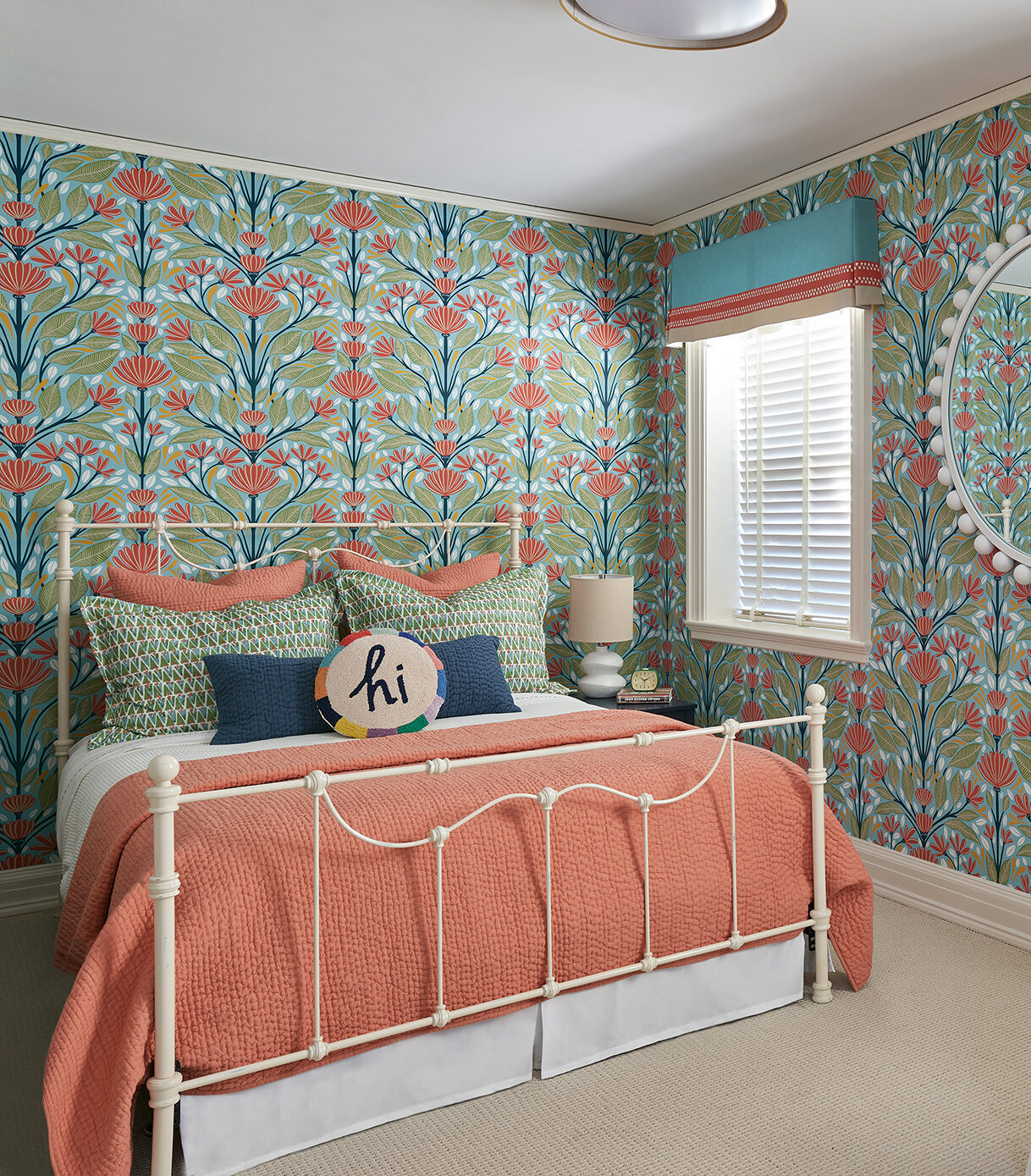 Eclectic transitional children's bedroom.
